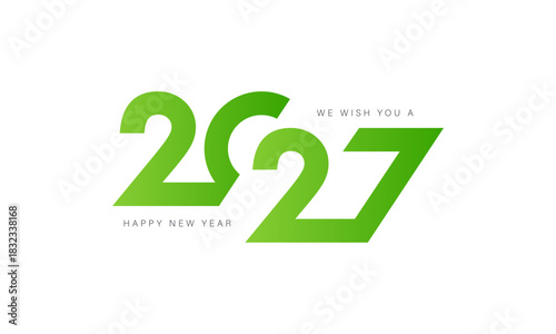Happy new year 2027 design. 2027 logo text design.