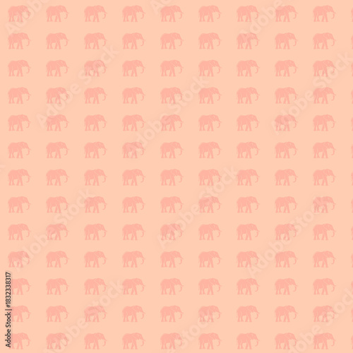 Elephant Pattern Background in Peach