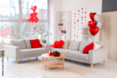 Blurred view of living room...