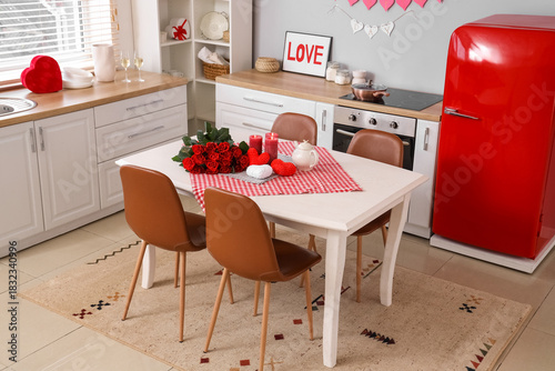 Interior of festive kitchen...