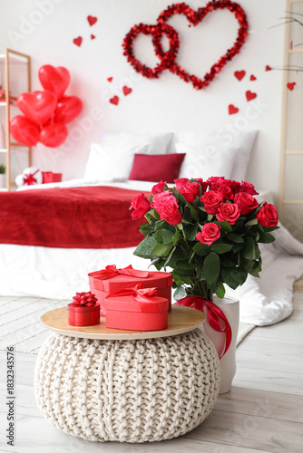 Romantic bedroom decor with...