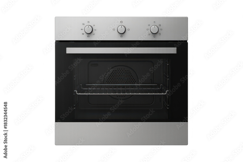 Obraz premium Modern electric oven isolated on transparent background, cut-out appliance