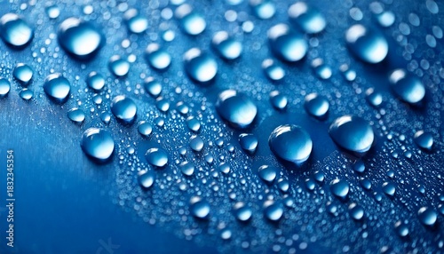 Wallpaper Mural Close Up Of Water Droplets On A Vivid Blue Background Creating A Stunning Macro Texture And Visual Delight Torontodigital.ca