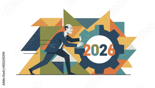 Executive pushes 2026 gear wheel driving business strategy progress and future goals