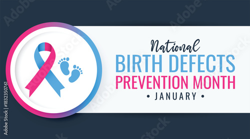National Birth Defects Awareness Month design concept. Celebrated in January to raise awareness about birth defects, their prevention, and the support needed for affected individuals and families