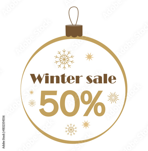 Winter sale. Text, bener, lettering, poster