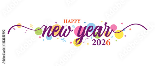 Happy New Year 2026 Design Modern, Festive, and Creative New Year Artwork