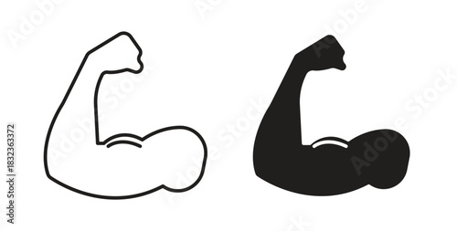 Muscle icon isolated vector Illustration. Vector pictogram for web and app