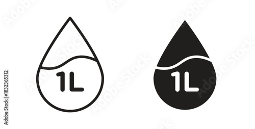 Liter icon for web and app. vector illustration eps