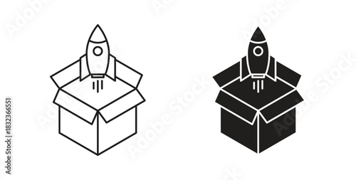 Product release icon for web and app. vector illustration eps