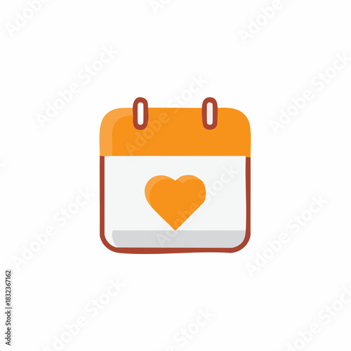 Free Download Illustration of a calendar with heart symbol concept of love and date - GFXLoad