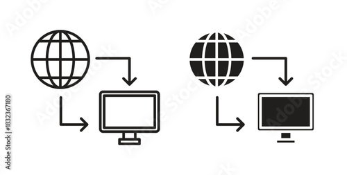 Remote Access icon for web and app. vector illustration eps