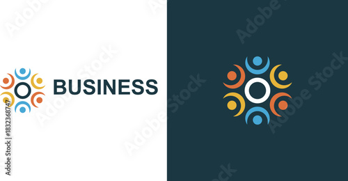 Business and Community Icon Logo Design Vector
