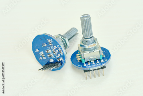 Canvas Print Variable resistor isolated on background