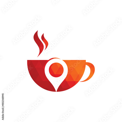 Coffee point logo design. 