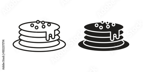 pancakes icon concept set. Simple icon collection