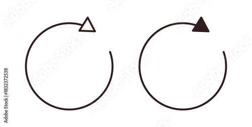 Refresh icon concept set. Simple icon collection