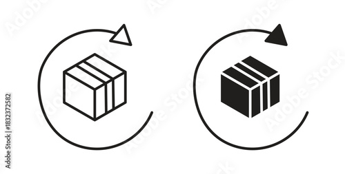 Return purchase icon concept set. Simple icon collection