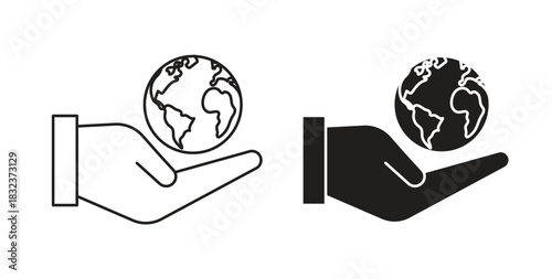 Save environment icon concept set. Simple icon collection