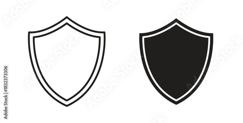 Shield icon concept set. Simple icon collection