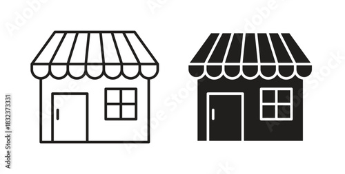 Shop icon concept set. Simple icon collection