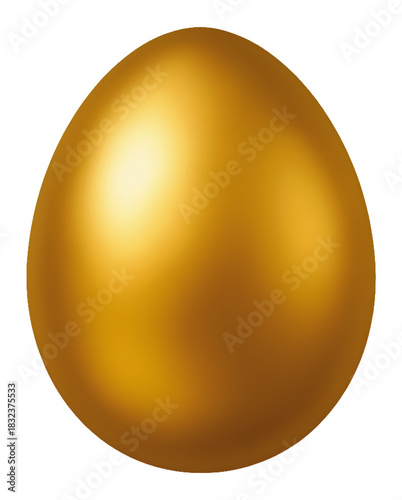 Golden Egg PNG – Shiny Metallic Easter Egg Clipart on Transparent Background