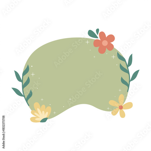 Spring Floral Badge Label Collection