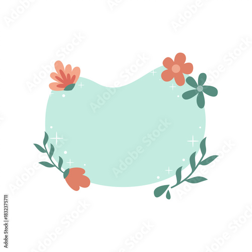 Spring Floral Badge Label Collection