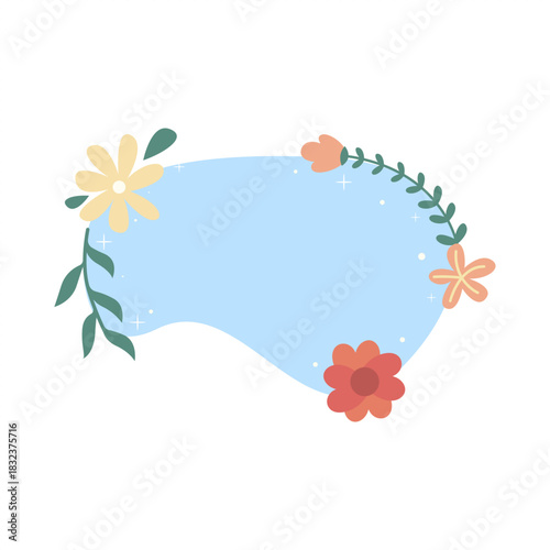 Spring Floral Badge Label Collection