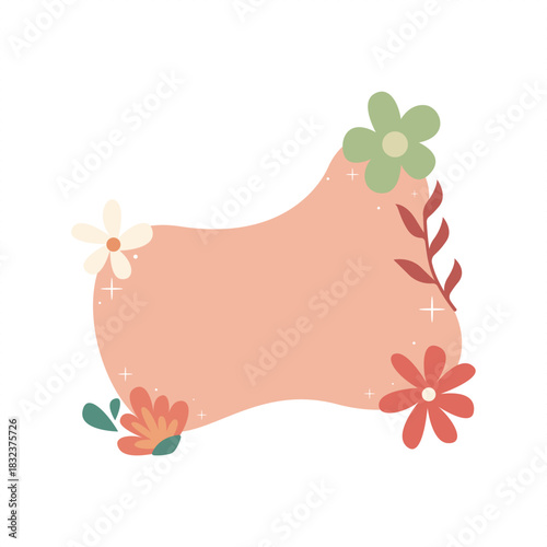 Spring Floral Badge Label Collection