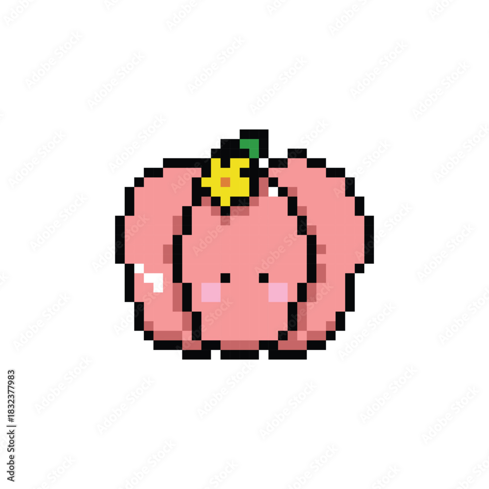 Fototapeta premium Cute peppers character illustration pixel art design