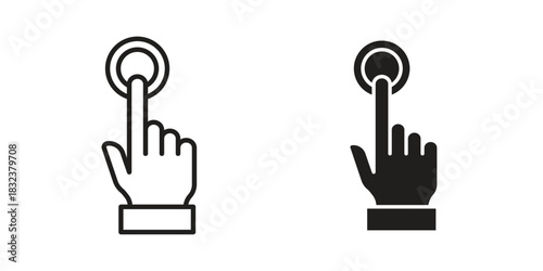 Interactive icon set. Outline symbol editable.