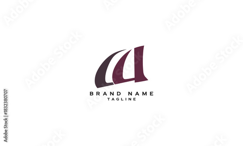 WU UW W AND U Abstract initial monogram letter alphabet logo design	
