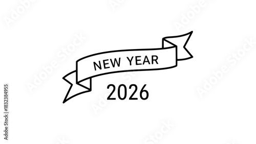 New Year 2026 Banner Design A Simple and Elegant Celebration
