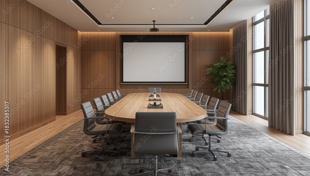 Fototapeta premium Boardroom Interior ( 3d render )