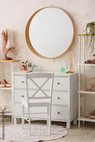Interior of light makeup ro...