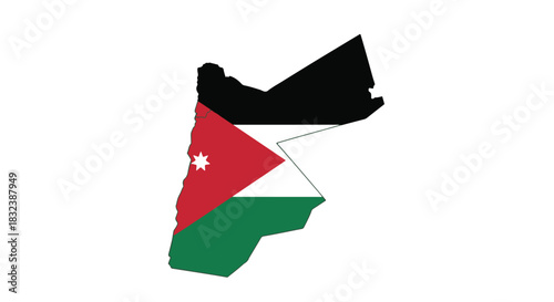 Jordan Flag A symbolic representation of the country's national identity, patriotism, and cultural heritage, displayed proudly