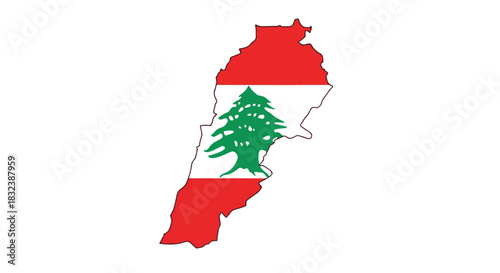 Lebanon Flag A Detailed Illustration of the Lebanese Flag Depicting the Country's Symbol