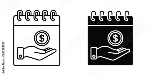 Payday icon graphic design. Vector icon illustrations