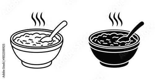 Porridge baby cereal icon graphic design. Vector icon illustrations