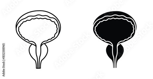 Prostate icon graphic design. Vector icon illustrations