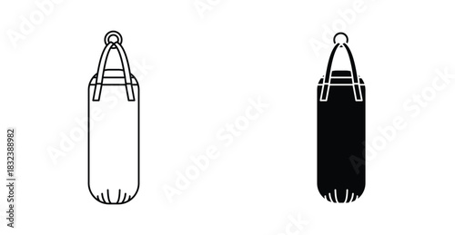 Punching bag icon graphic design. Vector icon illustrations