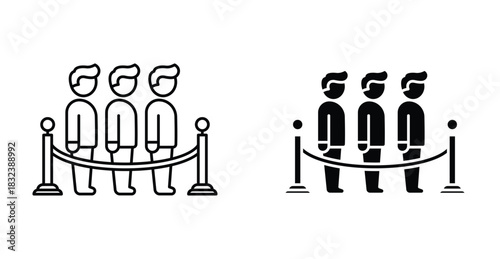 Queue icon graphic design. Vector icon illustrations