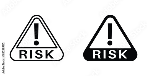 Risk icon graphic design. Vector icon illustrations