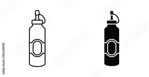 Sauce bottles icon graphic design. Vector icon illustrations