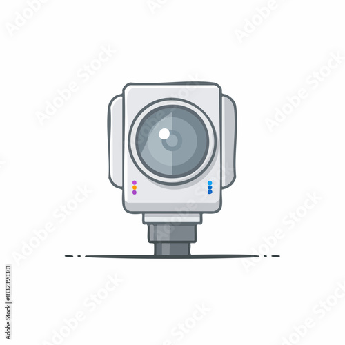 Stylized Cartoon Camera Icon Isolated Vector Illustration