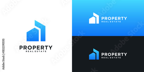 Minimalist home real estate logo template design template
