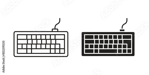 Keyboard icon in simple flat trend modern graphic design abstract logotype element