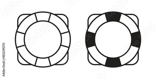 Life buoy icon in simple flat trend modern graphic design abstract logotype element