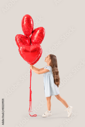 Cute little girl with heart...